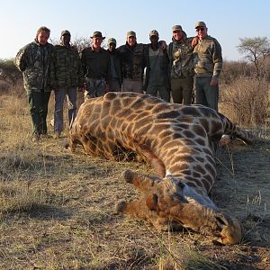 Giraffe hunted with Ozondjahe Hunting Safaris in Namibia