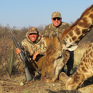 Giraffe hunted with Ozondjahe Hunting Safaris in Namibia