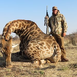 Giraffe hunted with Ozondjahe Hunting Safaris in Namibia