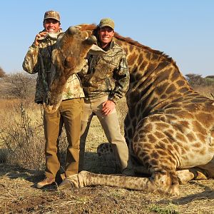 Giraffe hunted with Ozondjahe Hunting Safaris in Namibia