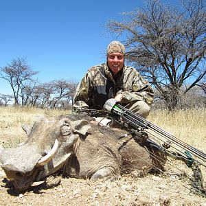 Warthog hunted with Ozondjahe Hunting Safaris in Namibia