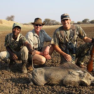 Warthog hunted with Ozondjahe Hunting Safaris in Namibia