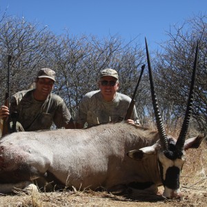 gemsbok hunted with Ozondjahe Hunting Safaris in Namibia