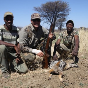 Jackal hunted with Ozondjahe Hunting Safaris in Namibia