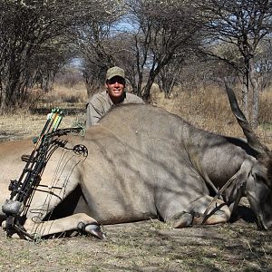 Cape Eland hunted with Ozondjahe Hunting Safaris in Namibia