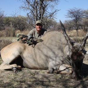 Cape Eland hunted with Ozondjahe Hunting Safaris in Namibia