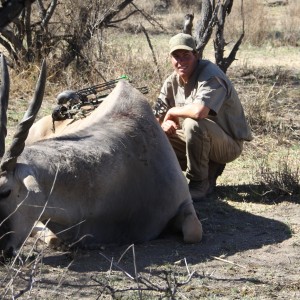 Cape Eland hunted with Ozondjahe Hunting Safaris in Namibia