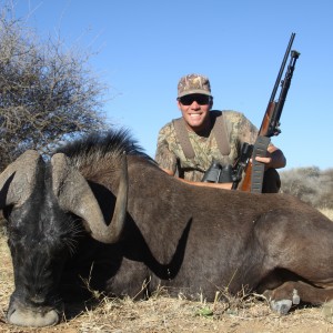 Black Wildebeest hunted with Ozondjahe Hunting Safaris in Namibia