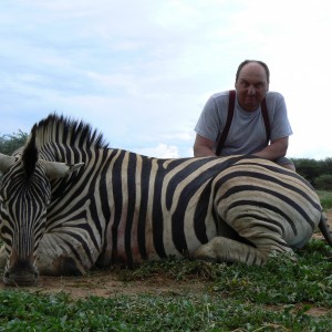 Hunting Burchell's Zebra in Namibia