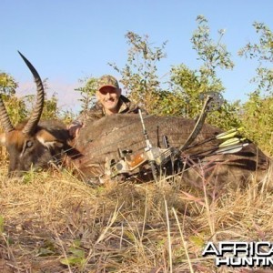 Crawshay's defassa waterbuck Zambia Bowhunting