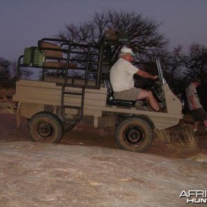 Steyr Puch Haflinger equipped for hunting