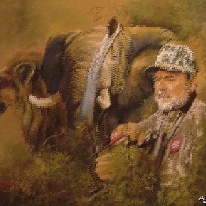 Hunting Trophy Portrait by Dawie Fourie