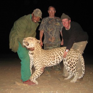 Leopard hunted with Ozondjahe Hunting Safaris Namibia