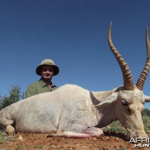 White Blesbok hunt with Wintershoek Johnny Vivier Safaris