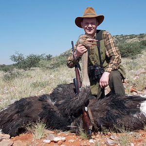 Ostrich hunt with Wintershoek Johnny Vivier Safaris