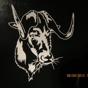 Black Wildebeest Decal Stickers