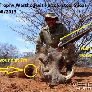 Warthog with a spear-finally!