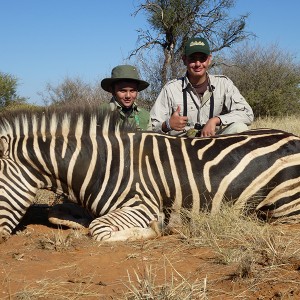 Zebra hunt with Wintershoek Johnny Vivier Safaris