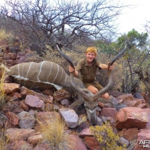 Kudu Bull 49 1/2 ", shot with .303 at 120 m