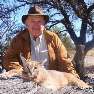 Caracal hunt with Wintershoek Johnny Vivier Safaris