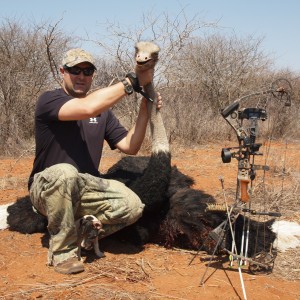 Ostrich hunted with Ozondjahe Hunting Safaris in Namibia