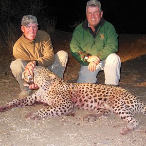 Leopard hunted with Ozondjahe Hunting Safaris in Namibia