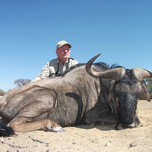 Blue Wildebeest hunted with Ozondjahe Hunting Safaris in Namibia