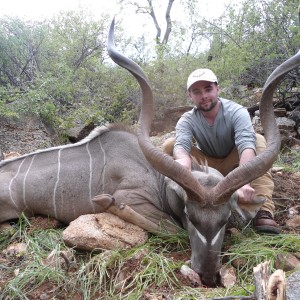 Greater Kudu hunted with Ozondjahe Hunting Safaris in Namibia