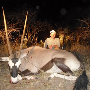 Gemsbok hunted with Ozondjahe Hunting Safaris in Namibia