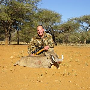 Warthog hunted with Ozondjahe Hunting Safaris in Namibia