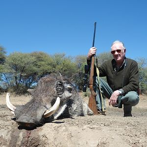 Warthog hunted with Ozondjahe Hunting Safaris in Namibia