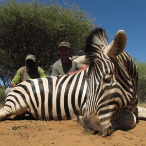 Burchell's Zebra hunted with Ozondjahe Hunting Safaris in Namibia