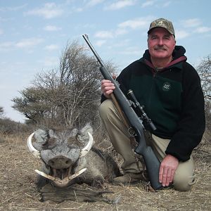 Warthog hunted with Ozondjahe Hunting Safaris in Namibia