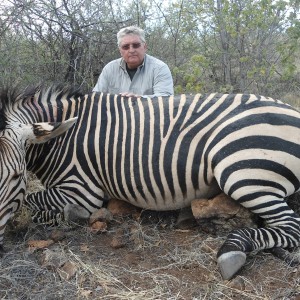 Hartmann's Zebra hunted with Ozondjahe Hunting Safaris in Namibia