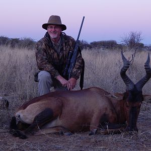 Red Hartebeest hunted with Ozondjahe Hunting Safaris in Namibia