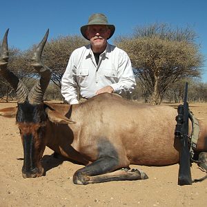 Red Hartebeest hunted with Ozondjahe Hunting Safaris in Namibia