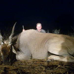 Cape Eland hunted with Ozondjahe Hunting Safaris in Namibia