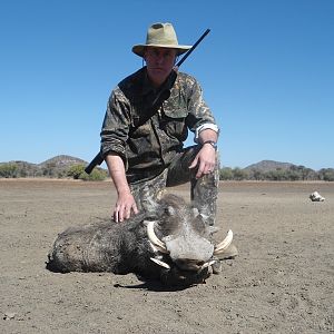 Warthog hunted with Ozondjahe Hunting Safaris in Namibia