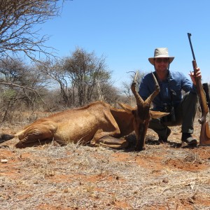 Red Hartebeest hunted with Ozondjahe Hunting Safaris in Namibia