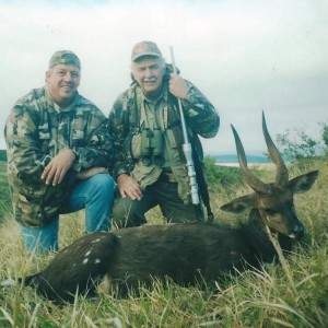 Cape Bushbuck with PH Lammie