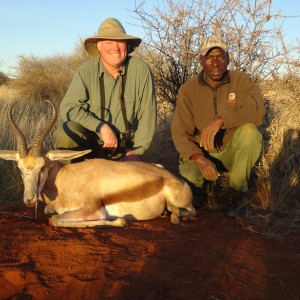 Toby and Matheus with springbok