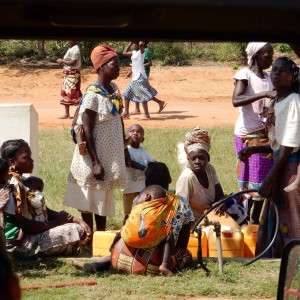 At the water point