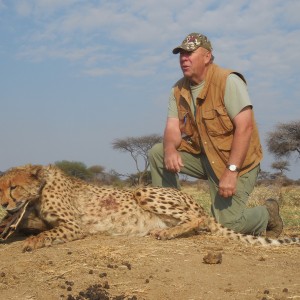 Hunting Cheetah at Ozondjahe Hunting Safaris in Namibia