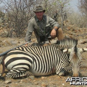 Hartmann's Zebra hunted at Westfalen Hunting Safaris Namibia