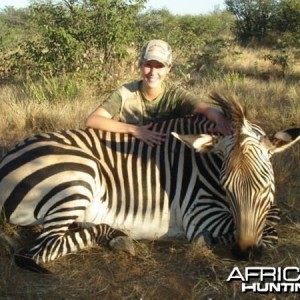 Hartmann's Zebra hunted at Westfalen Hunting Safaris Namibia