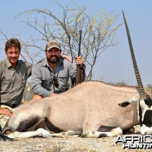 Gemsbok hunted at Westfalen Hunting Safaris Namibia