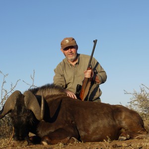 Black Wildebeest hunted with Ozondjahe Hunting Safaris in Namibia