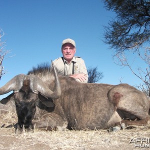 Black Wildebeest hunted with Ozondjahe Hunting Safaris in Namibia