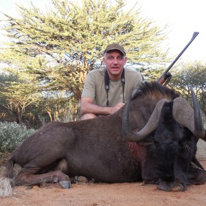 Black Wildebeest hunted with Ozondjahe Hunting Safaris in Namibia