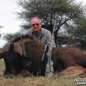 Black Wildebeest hunted with Ozondjahe Hunting Safaris in Namibia